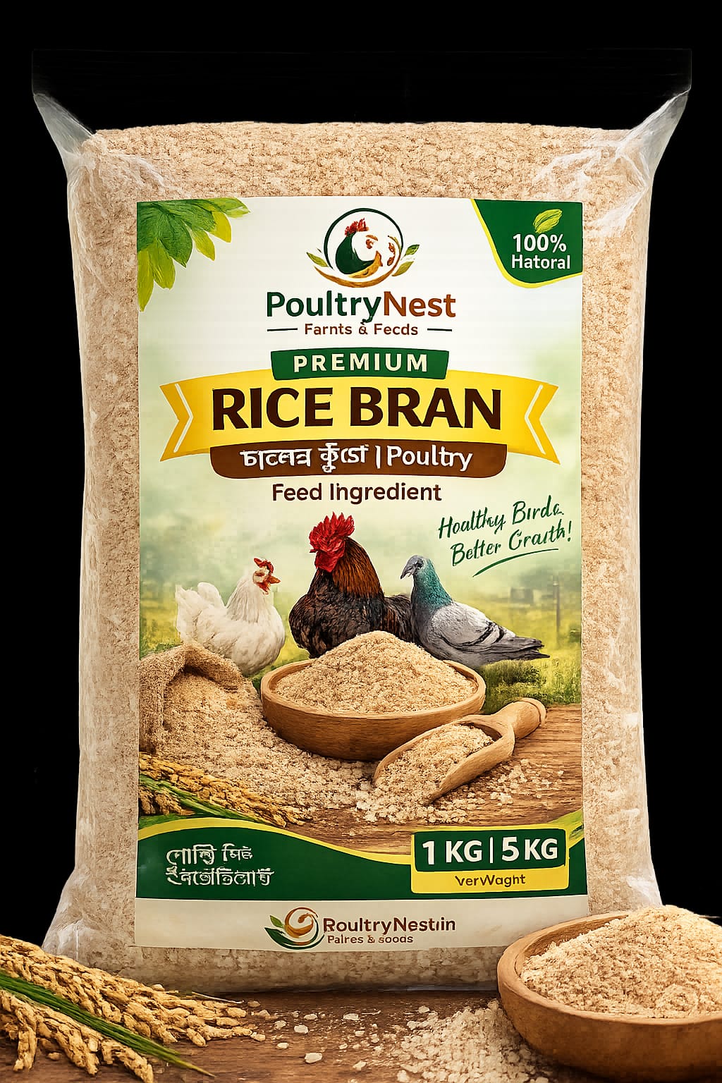 Premium Rice Bran (চালের কুঁড়ো) – Poultry Feed Ingredient
